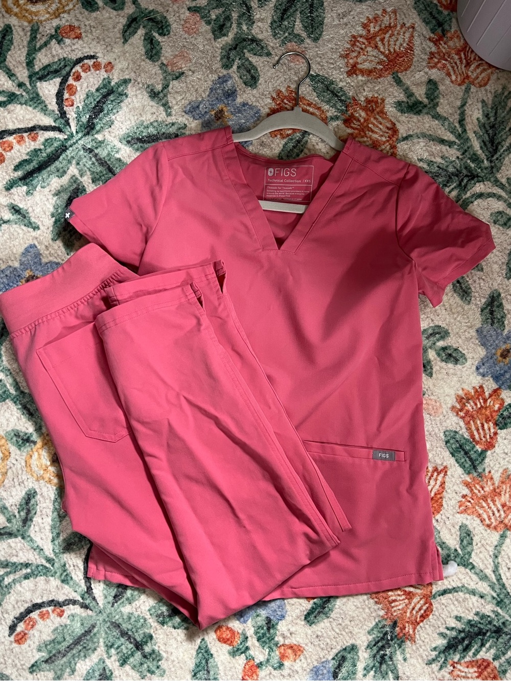FIGS Desert Rose Pink Scrub Set